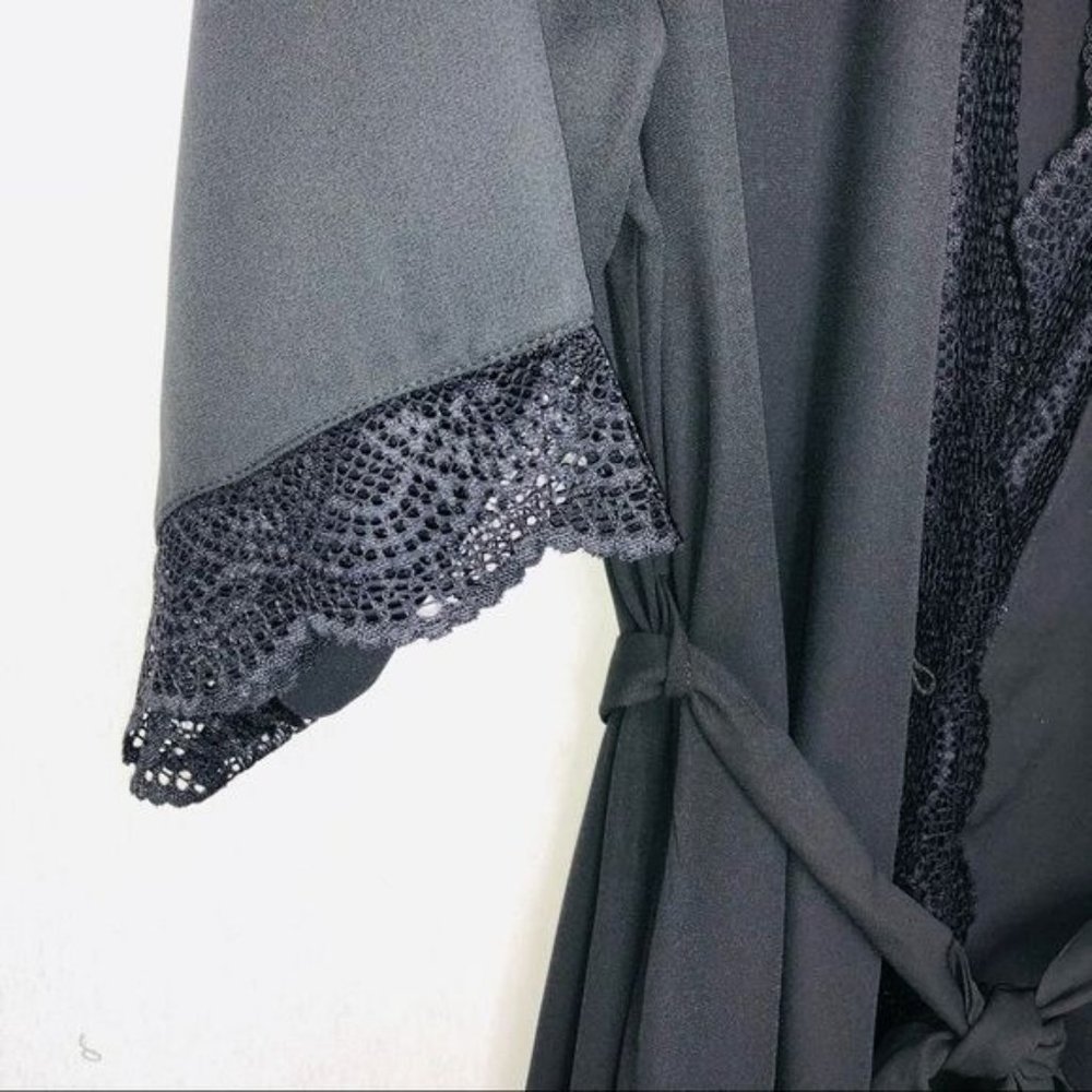 INC Lace Trim Short Robe, - Picture 7 of 10